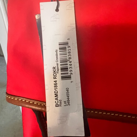 Dooney and Bourke Flapover Crossbody Red New with Tags - Picture 10 of 10